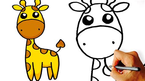 Very Easy How To Draw Cute Cartoon Giraffe Art For Kids