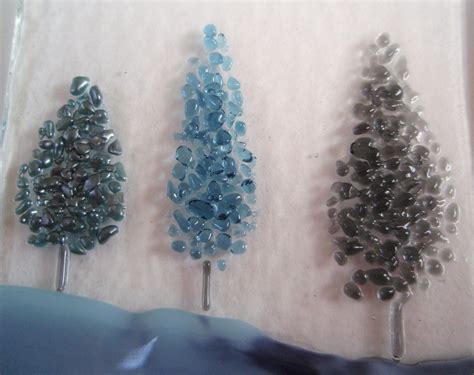 Steel Blueblue Trees Fused Glass Picture Etsy Fused Glass Glass