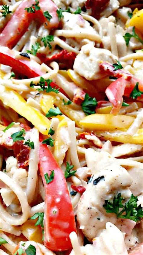 Drain fettuccine and add to pan; Healthy, Skinny Creamy Cajun Chicken Pasta with Whole ...