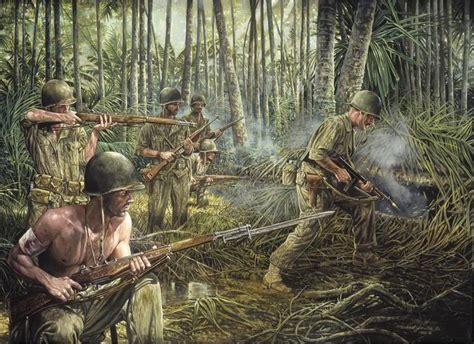 Battle Of Guadalcanal Painting At Explore