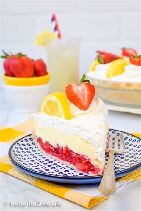 Lemon Strawberry Pie Recipe Inside Brucrew Life