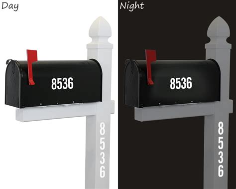 This custom mailbox decal comes with two decals, one for each size. Reflective Mailbox Numbers