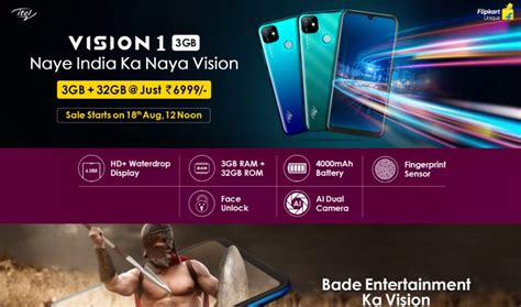 Itel Vision 1 3gb Ram Variant Launched In India Price Specifications