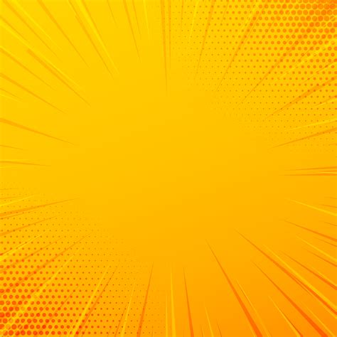 Yellow Comic Zoom Lines Background Download Free Vector Art Stock