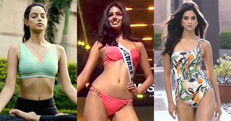 Miss Universe 2021 Harnaaz Sandhu Hot Videos In Bikini Swimsuits And Workout Outfits