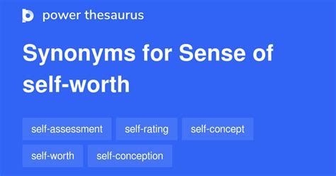 Sense Of Self Worth Synonyms 59 Words And Phrases For Sense Of Self Worth
