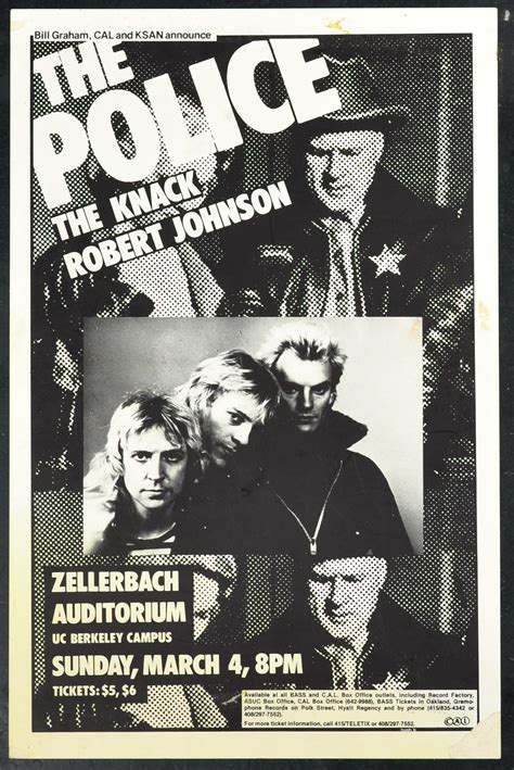 The Police 1979 Poster From Zellerbach Auditorium Berkeley 1979