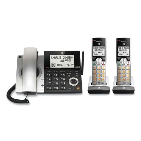Cl84207 Cordedcordless Phone Corded Base Station And 2 Additional