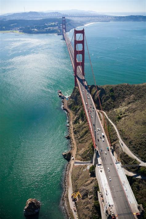 The Golden Gate Bridge In San Francisco Bay Aerial View Golden Gate