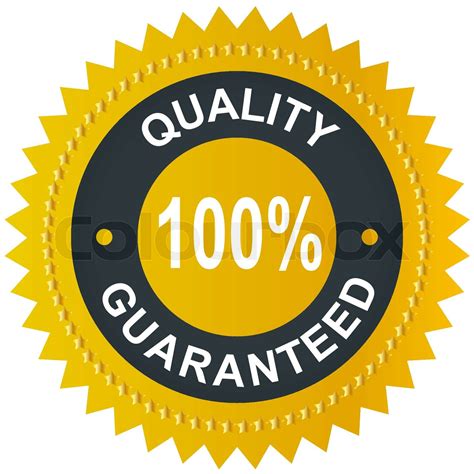 Vector Sticker Quality 100 Guaranteed Stock Vector Colourbox