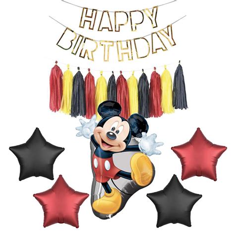 Mickey mouse themed birthday party balloon set, mickey party decor, birthday party balloon decor. SG Seller Mickey Mouse Birthday Balloon Package Disney ...