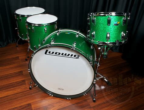 Ludwig Drum Sets Usa Classic Maple Green Sparkle 14 Reverb