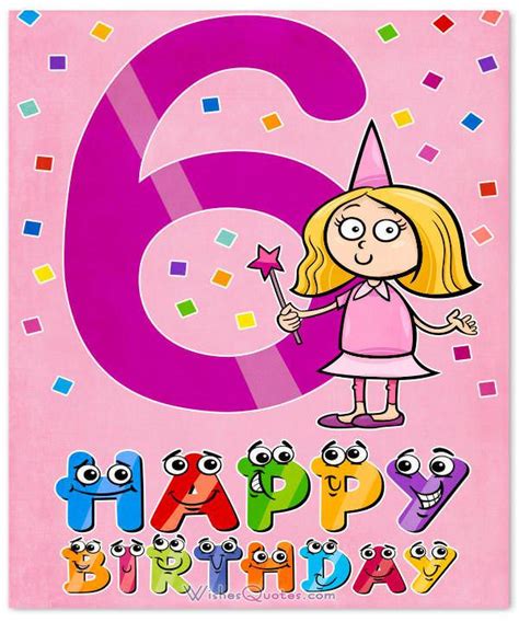 Happy 6th Birthday Wishes For 6 Year Old Boy Or Girl