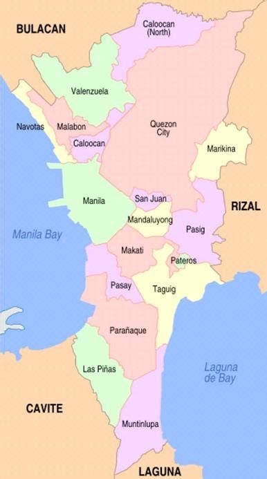 1 Political Map Of Metro 2 Administrative Boundaries Of Manila And
