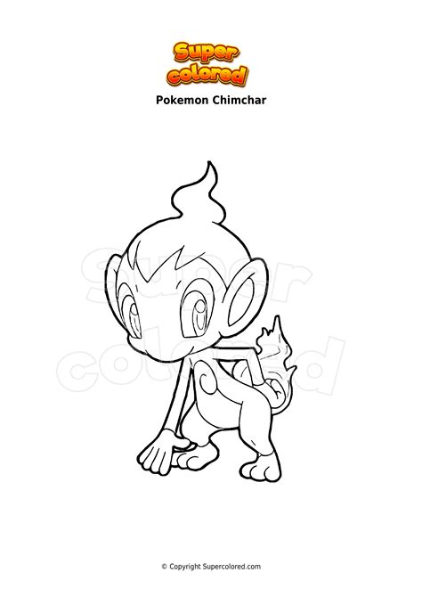 Dibujo Para Colorear Pokemon Chimchar Supercolored