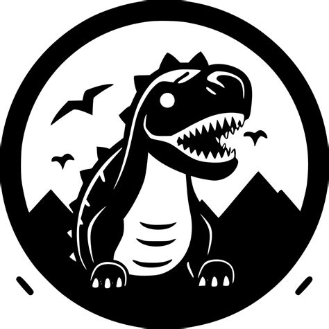 Dinosaur Black And White Isolated Icon Vector Illustration 24571267 Vector Art At Vecteezy