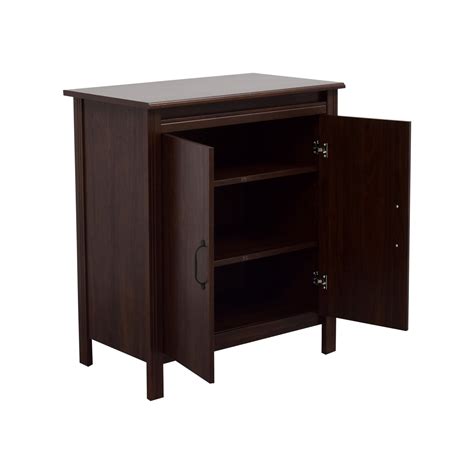 Sand and stain the wood to be placed on top of the trones. 63% OFF - IKEA IKEA Brusali Cabinet with Doors / Storage