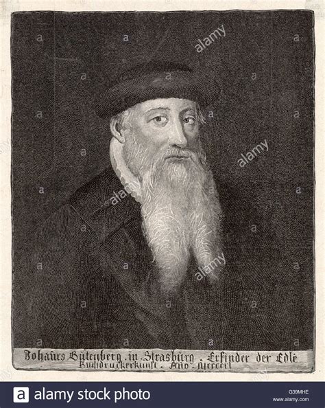 Johann Gutenberg Imprenta Alemana Que Inventó El Sistema De Tipos