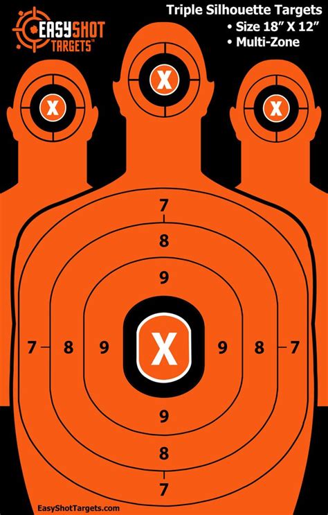 Orange tip tactical shows you how! 200-PACK - Multi-Zone Silhouette Targets 18" X 12" (150 ...