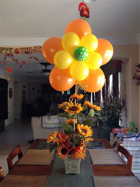 Flower Balloon Centerpiece For Thanksgiving Balloon
