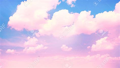 Stock Photo Pink Clouds Blue Sky Clouds