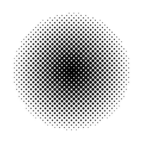 Circle Halftone Abstract Dotted Circles Round Halftones Geometric Dots