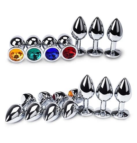 Anal Plug Stainless Steel Crystal For Couple Adults Removable Butt Plug Stimulator Anal Sex Toys