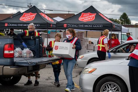 The salvation army albany 345 columbus street se, albany, or 97321 albany christian leaders fellowship has partnered with the salvation army to provide food boxes for families in need. Salvation Army of Spokane food distribution | The ...