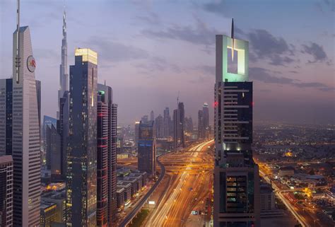 Evening Night 1080p Dubai Uae City Of Dubai Uae City Lights Hd