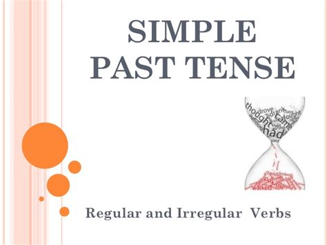 More lessons for english as a second language. Simple past tense: regular and irregular verbs