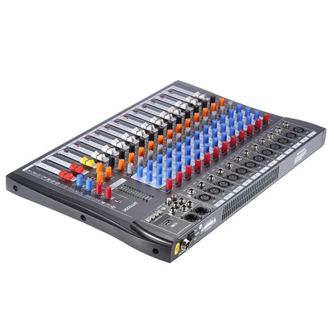 Ammoon 120s Usb 12 Channels Mic Line Audio Mixer Mixing Console Usb Xlr