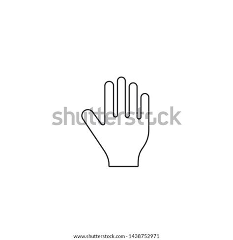 Hand Palm Symbol Icon Vector Isolated Stock Vector Royalty Free 1438752971 Shutterstock