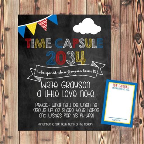Time Capsule Primary Colors Cloud 1st Birthday First Etsy Baby Time