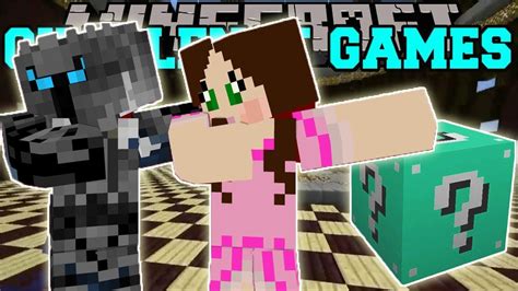 PopularMMOs Pat And Jen Minecraft DAB STYLE CHALLENGE GAMES Lucky Block Mod Modded Mini Game