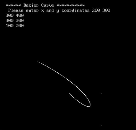 C Program To Draw Bezier Curve Using 4 Control Points Programmerbay