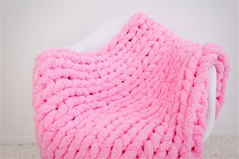 Chunky Knit Blanket Jumbo Chenille Blanket Chunky Chenille Etsy