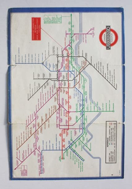 London Underground Railway Map No 1 By Harry Beck Very Good Soft