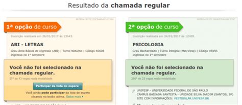 Para disputar as vagas remanescentes do programa, os candidatos devem. Início das Convocações da Lista de Espera do Sisu 2018/2 ...