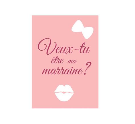 Carte pour marraine, demande Veux-tu être ma marraine ? par crea