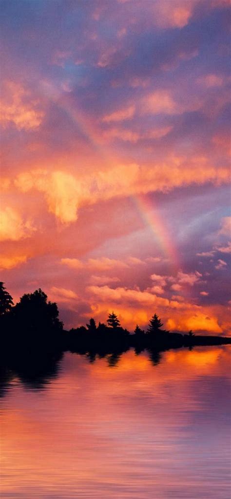 Free Download Nature Wonderful Colorful Sunset River Bank Landscape