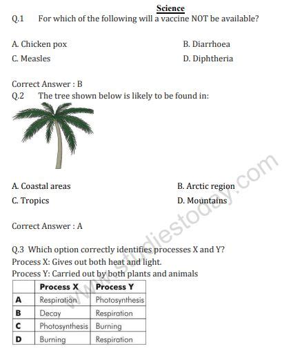 Cbse Class 6 Science Question Paper Set Q