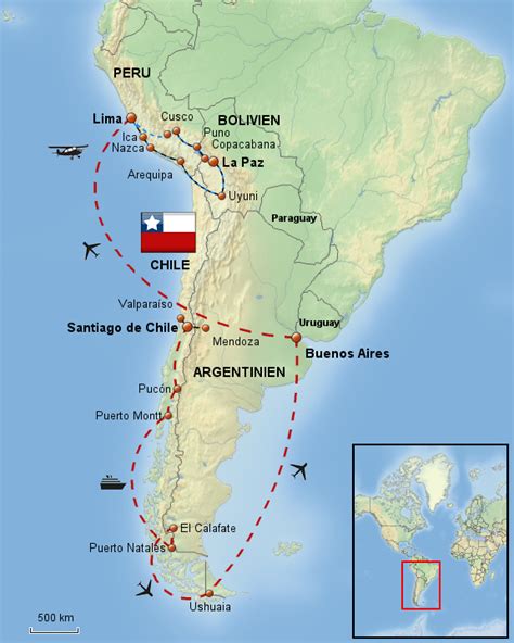 Stepmap Südamerika Tour Landkarte Für Südamerika