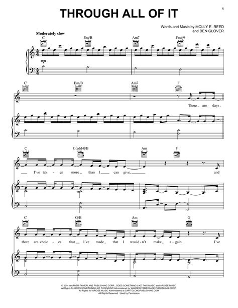 The best of music for content creators and filmmakers. Through All Of It | Sheet Music Direct