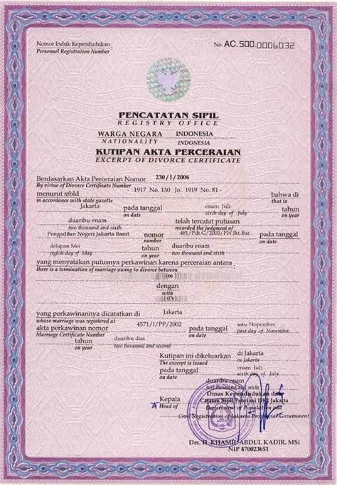 Detail Contoh Akta Cerai Koleksi Nomer 7