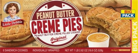 Little Debbie Original Peanut Butter Creme Pies Big Pack 6 Ct 31 Oz