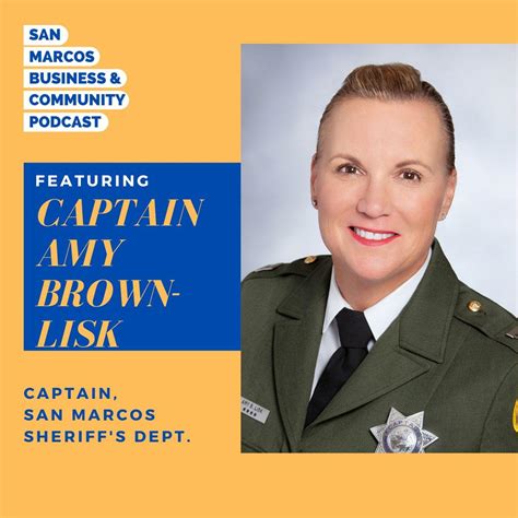 Captain Amy Brown Lisk Captain San Marcos Sheriffs Station Listen