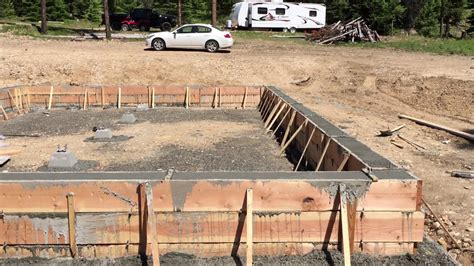 Our Cabin Build Part Four Stem Wall And Footer Concrete Pour Youtube
