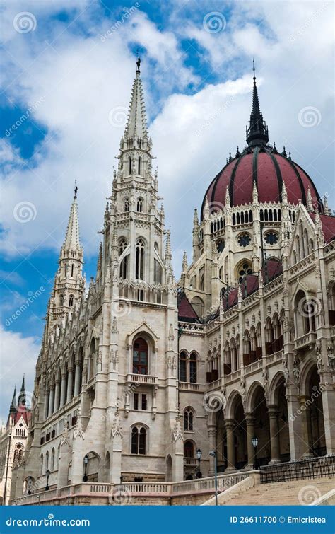 Hungary Parliament Dome Gothic Art In Budapest Stock Photo Image Of