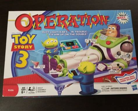Disney Pixar Toy Story 3 Buzz Lightyear Operation Board Game Complete