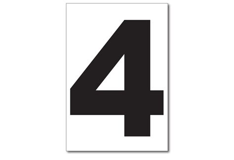 Use our reusable vinyl fabric bumper stickers for seasonal events. Vinyl Numbers, Number 4 Sticker - H.H.H. Incorporated ...